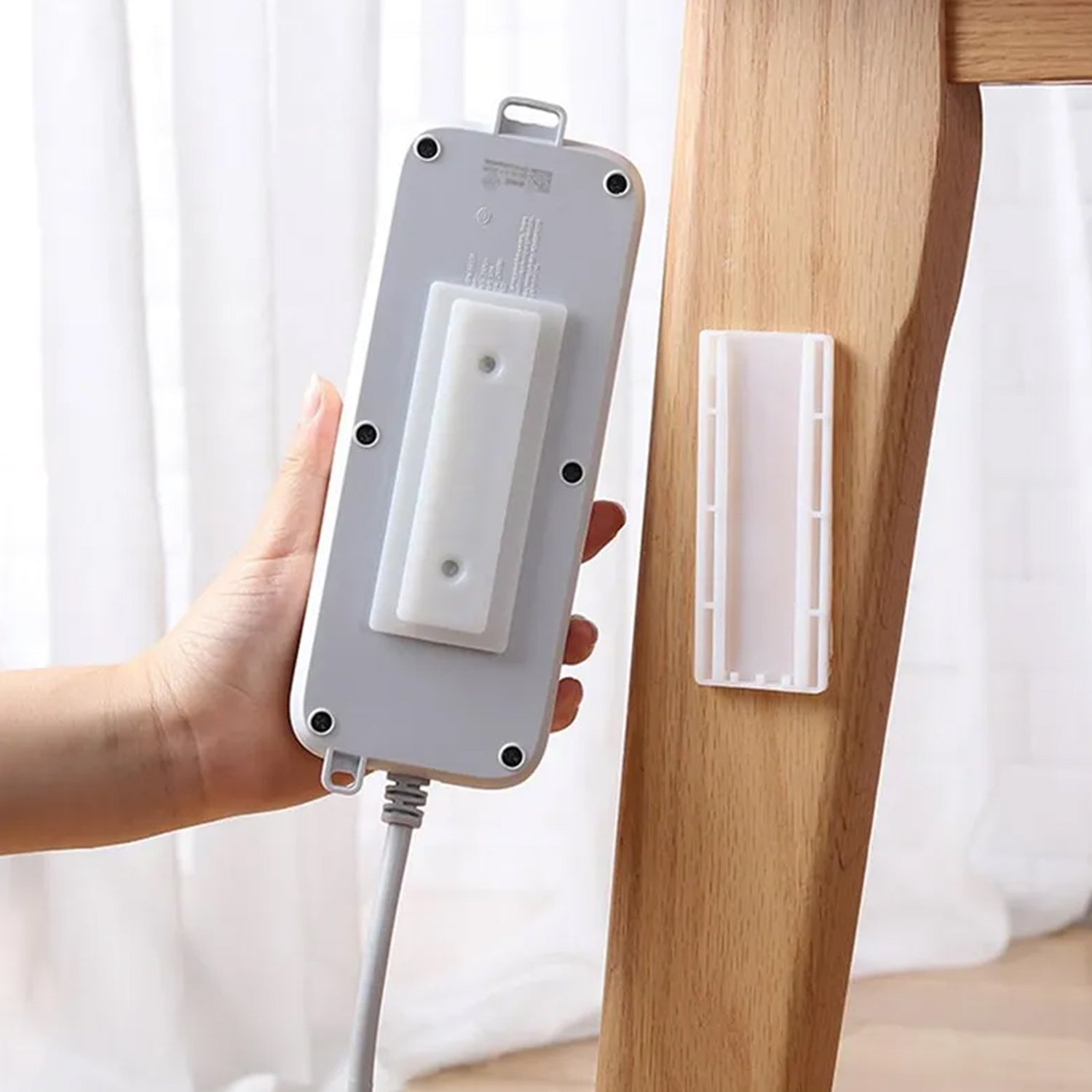 1208 Self Adhesive No Hole Wall Mount, Reusable, Non Residue Plug Organizer For Home Office & Multiuse Device 1208 Self Adhesive No Hole Wall Mount, Reusable, Non Residue Plug Organizer For Home Office & Multiuse Device